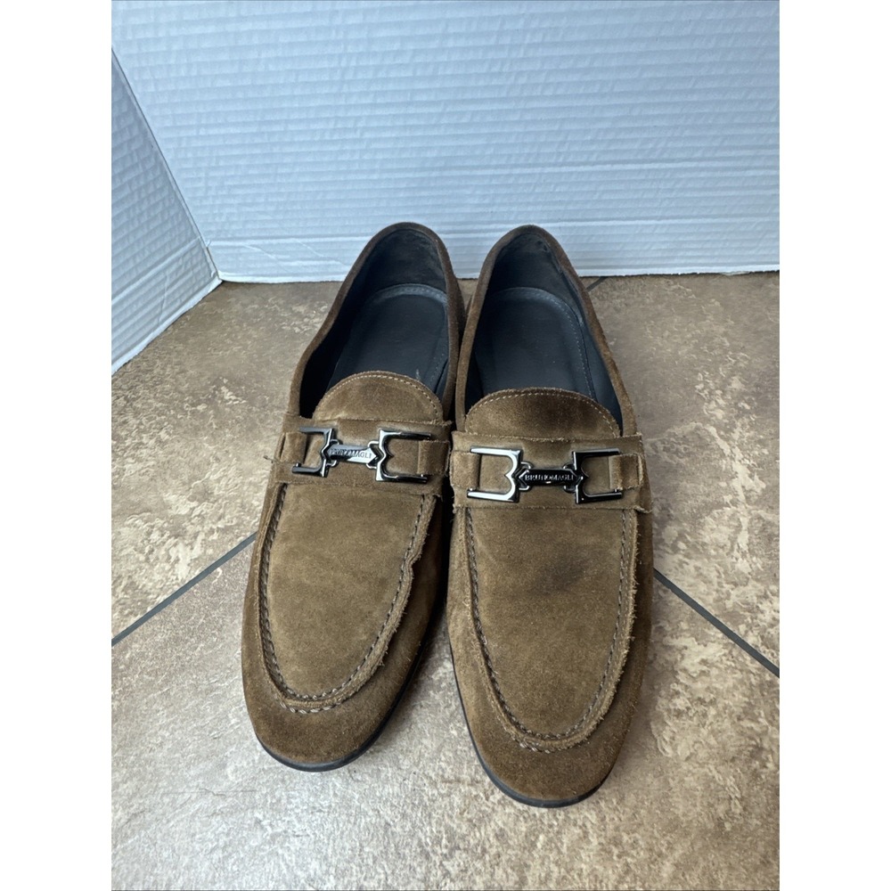 Bruno Magli Taso Bit Loafers Brown Suede 9M